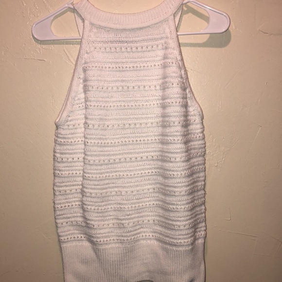 WHBM white knit summer sweater. Size L - Picture 2 of 5